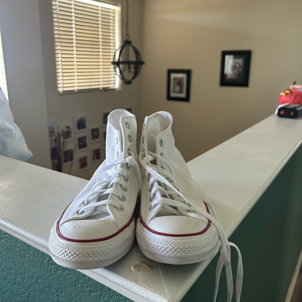 Converse White High-Top Athletic Shoes